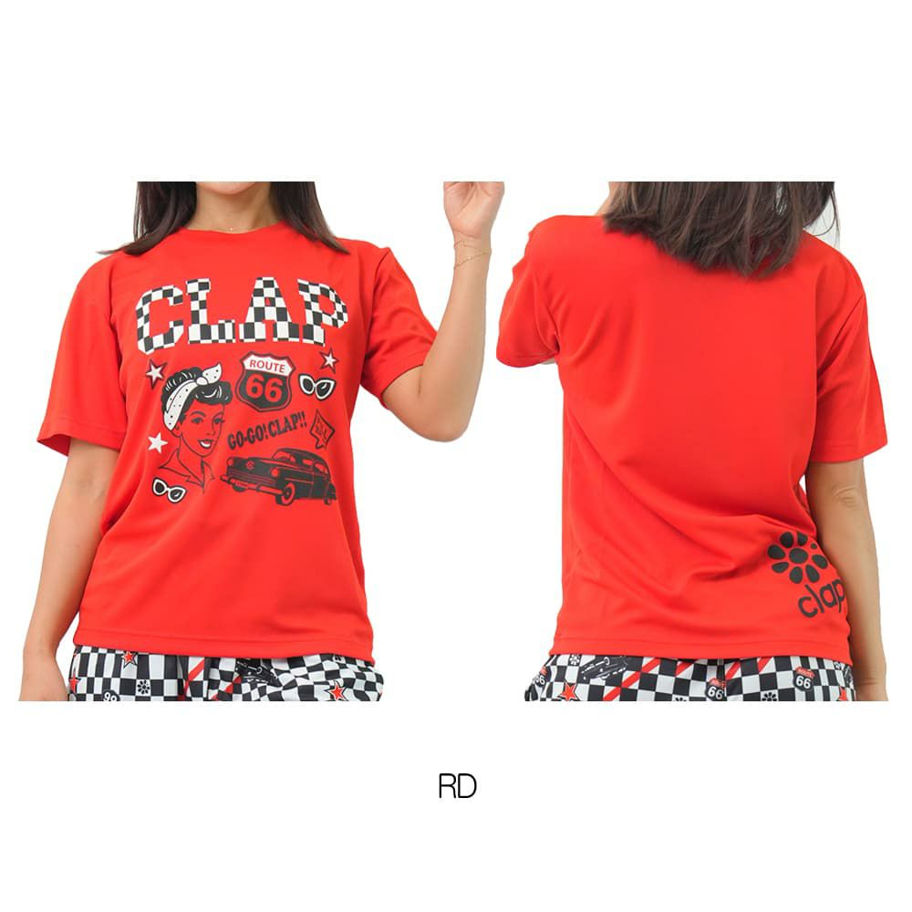 クラップCLAPヴィンテージクラップドライティーレディーススポーツアパレルトレーニングフィットネス女性CTS25066