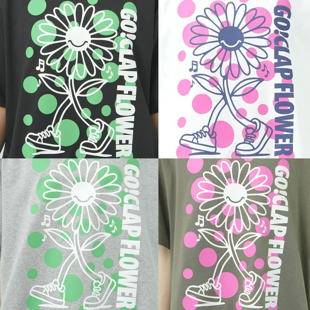 クラップCLAPクラップフラワービッグティーレディーススポーツアパレルトレーニングフィットネス女性CTS25067