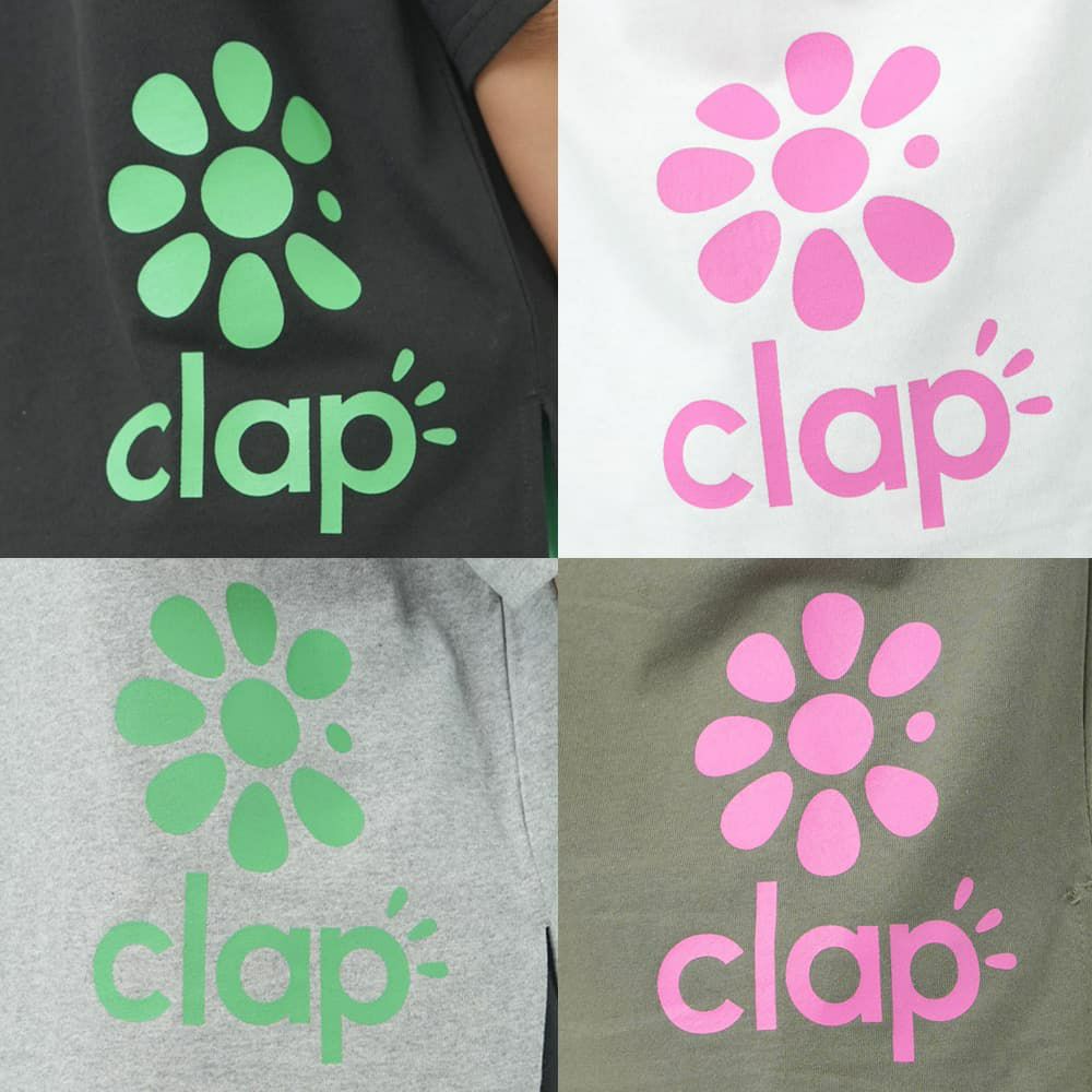 クラップCLAPクラップフラワービッグティーレディーススポーツアパレルトレーニングフィットネス女性CTS25067