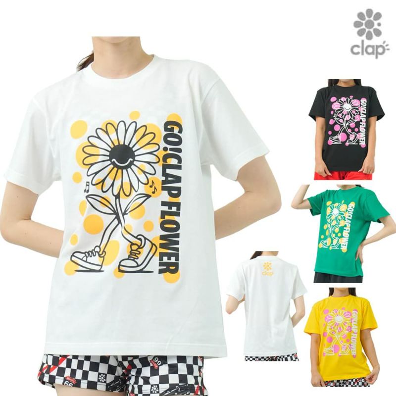クラップCLAPクラップフラワーティーレディーススポーツアパレルトレーニングフィットネス女性CTS25068