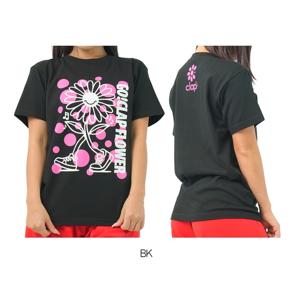 クラップCLAPクラップフラワーティーレディーススポーツアパレルトレーニングフィットネス女性CTS25068