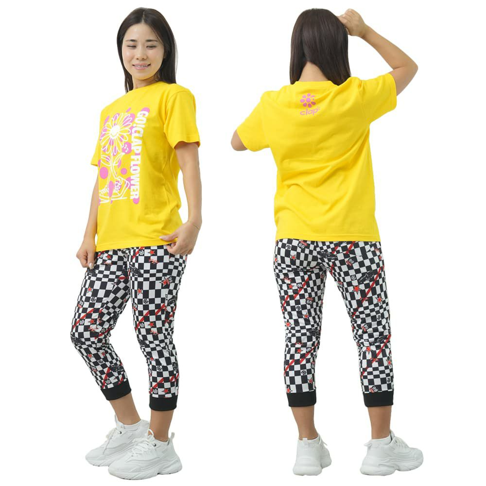 クラップCLAPクラップフラワーティーレディーススポーツアパレルトレーニングフィットネス女性CTS25068