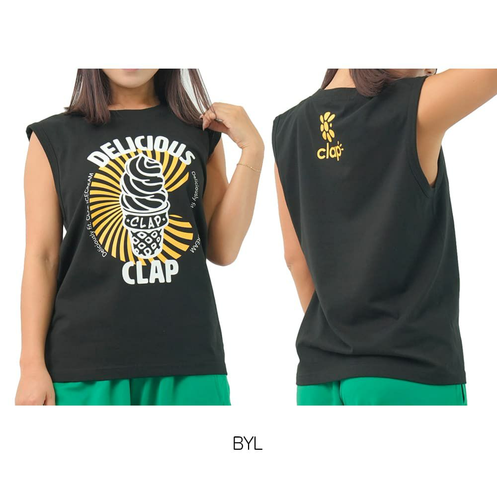 クラップCLAPクラップアイスクリームタンクレディーススポーツアパレルトレーニングフィットネス女性CTS25069