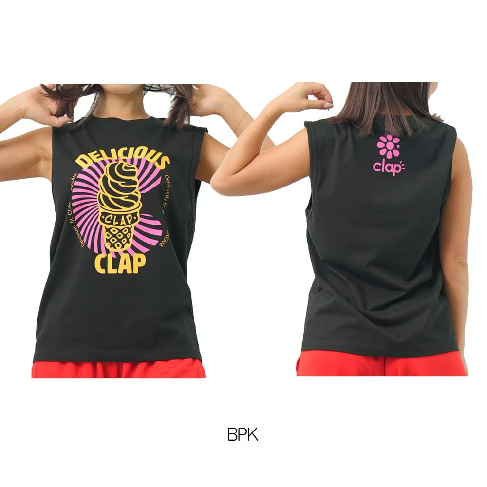 クラップCLAPクラップアイスクリームタンクレディーススポーツアパレルトレーニングフィットネス女性CTS25069