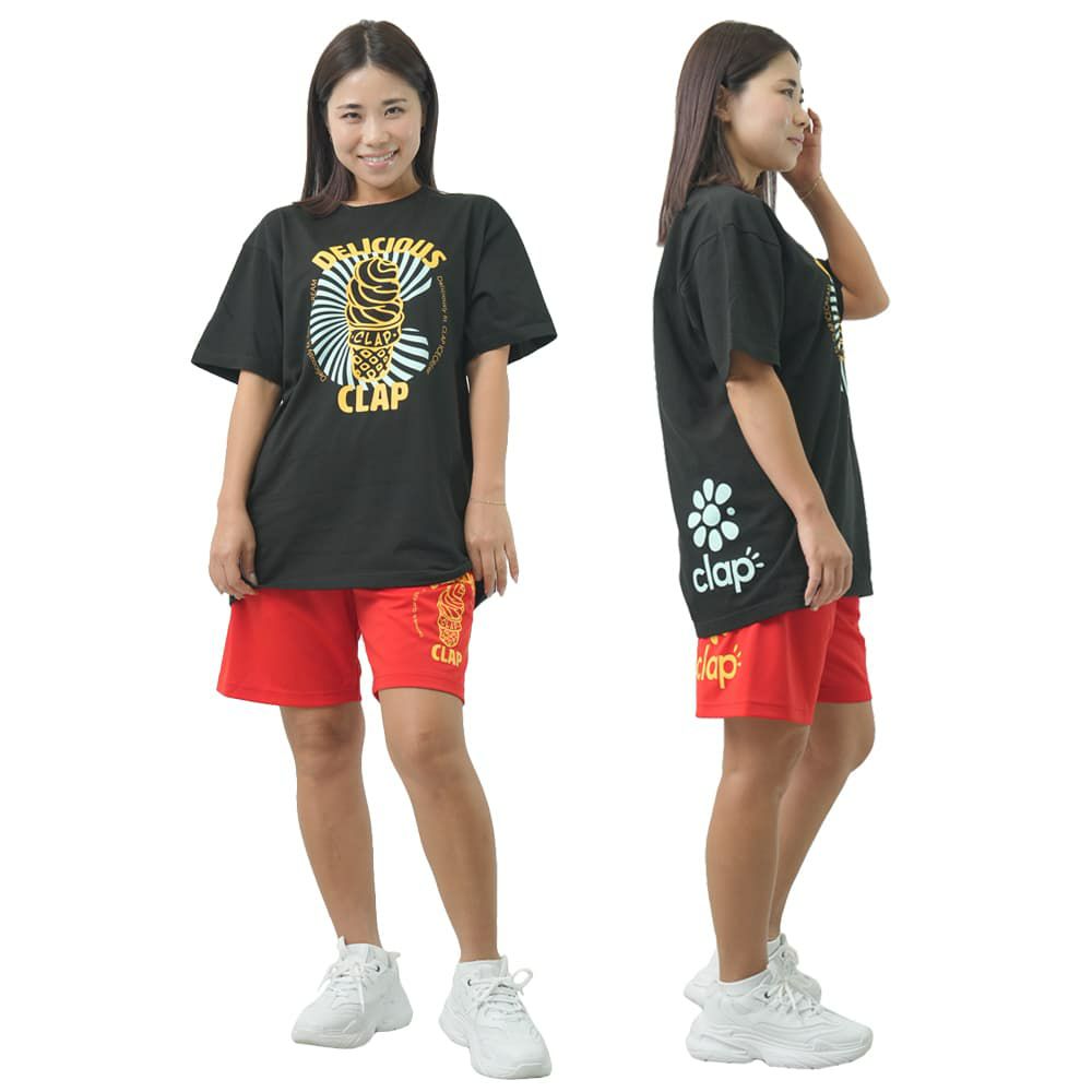 クラップCLAPクラップアイスクリームティーレディーススポーツアパレルトレーニングフィットネス女性CTS25070