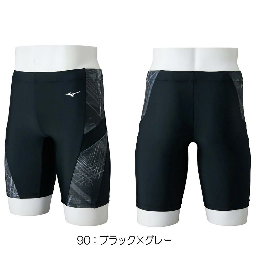 ミズノMIZUNOフィットネス水着メンズハーフスパッツ2025年秋冬モデルN2JBC613
