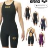 アリーナARENA競泳水着レディースWA承認モデルレーシングワンピーススパッツオープンバックハーフレッグオールインワンAQUAFORCEFUSION-ONEfinaマークあり2026年春夏モデルAS6SRC10L