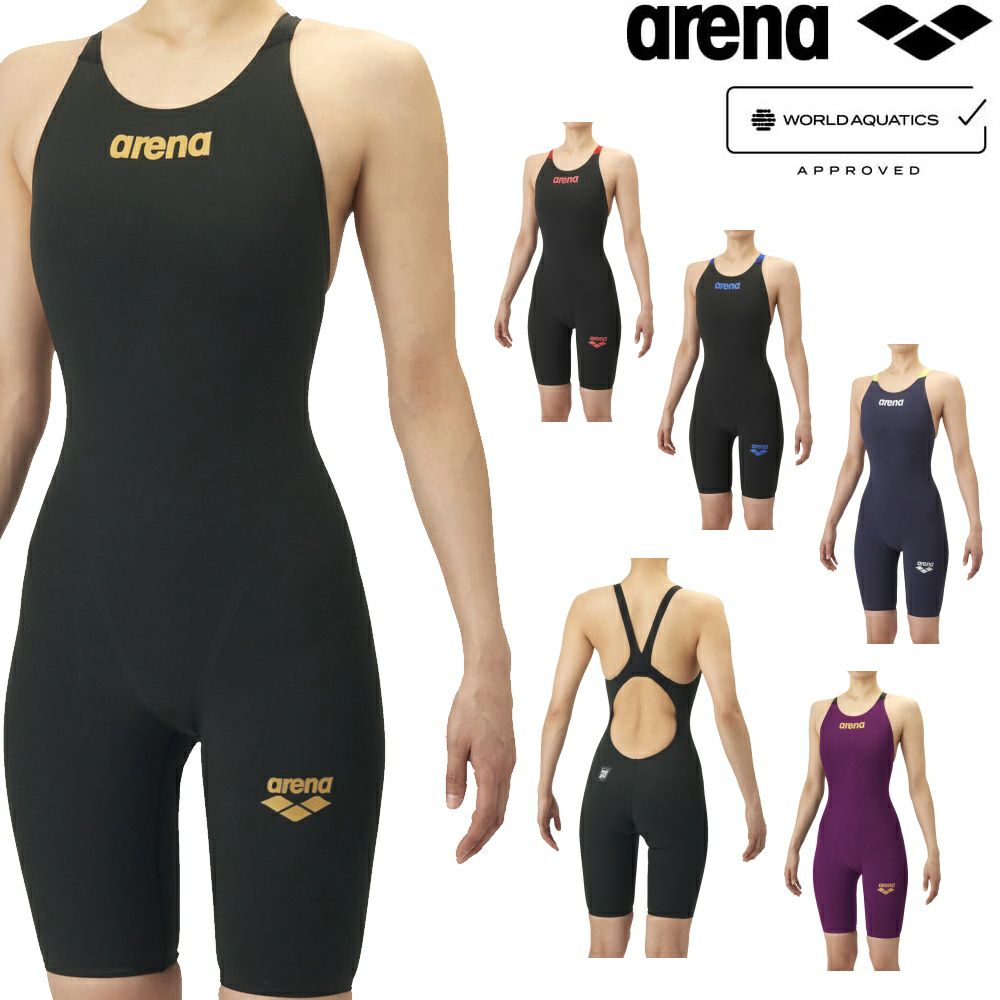 アリーナARENA競泳水着レディースWA承認モデルレーシングワンピーススパッツオープンバックハーフレッグオールインワンAQUAFORCEFUSION-ONEfinaマークあり2026年春夏モデルAS6SRC10L