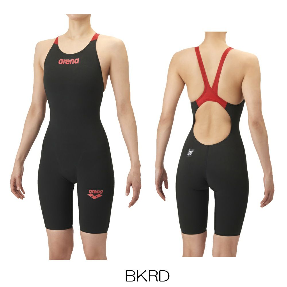アリーナARENA競泳水着レディースWA承認モデルレーシングワンピーススパッツオープンバックハーフレッグオールインワンAQUAFORCEFUSION-ONEfinaマークあり2026年春夏モデルAS6SRC10L