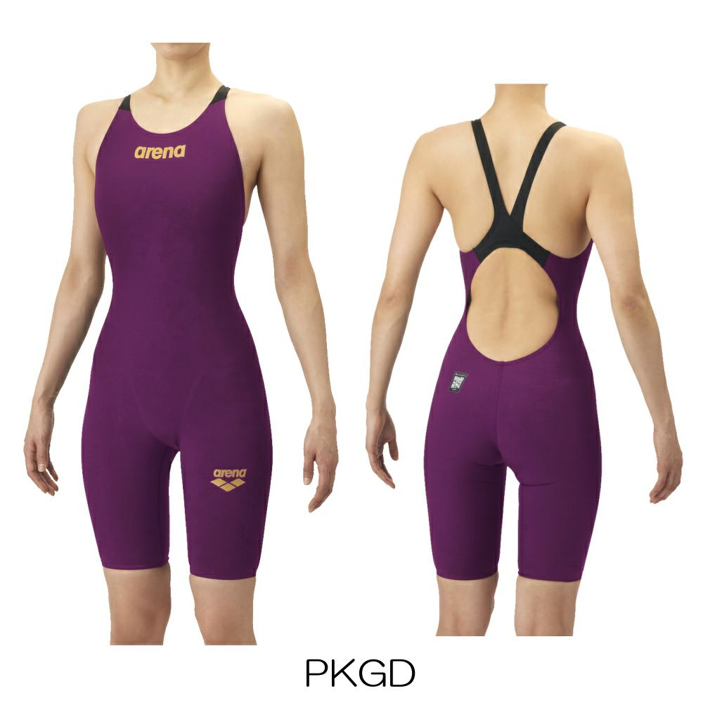 アリーナARENA競泳水着レディースWA承認モデルレーシングワンピーススパッツオープンバックハーフレッグオールインワンAQUAFORCEFUSION-ONEfinaマークあり2026年春夏モデルAS6SRC10L