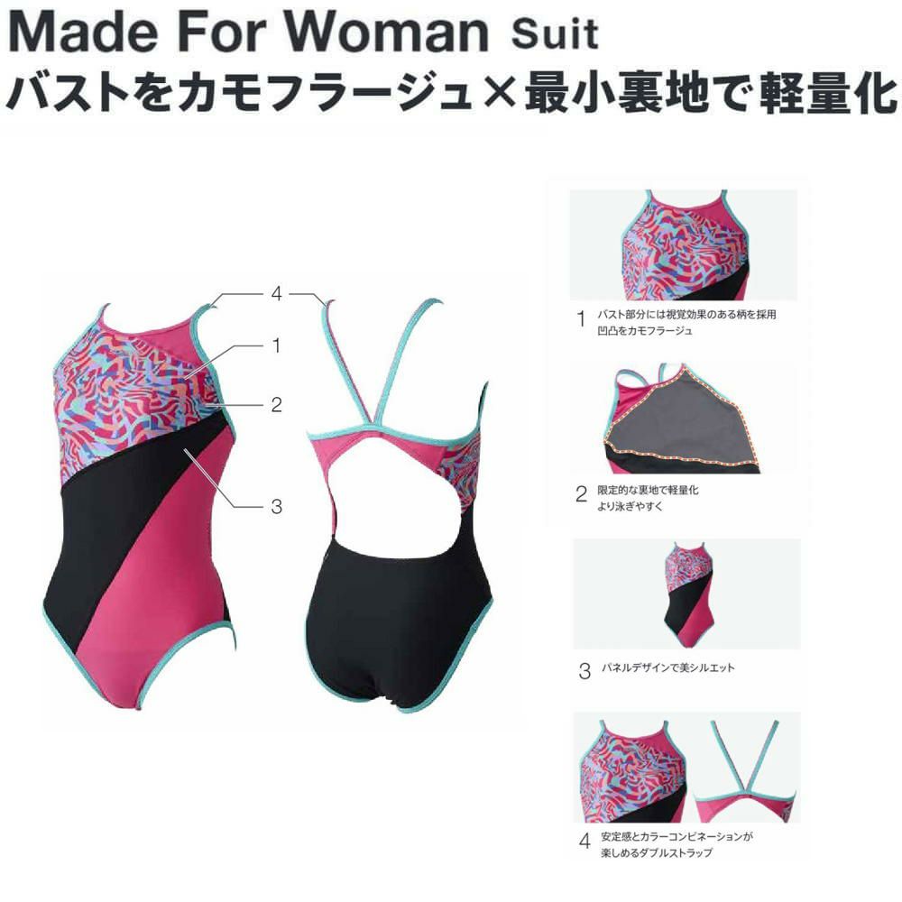 スピードSPEEDO競泳水着練習用水着レディースメイズターンズスーツENDURANCEECO競泳練習水着2025年秋冬モデルSTW02552
