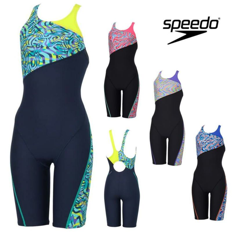 スピードSPEEDO競泳水着練習用水着レディースメイズターンズニースキンオールインワンENDURANCEECO競泳練習水着2025年秋冬モデルSTW12552