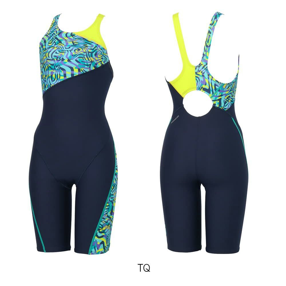 スピードSPEEDO競泳水着練習用水着レディースメイズターンズニースキンオールインワンENDURANCEECO競泳練習水着2025年秋冬モデルSTW12552