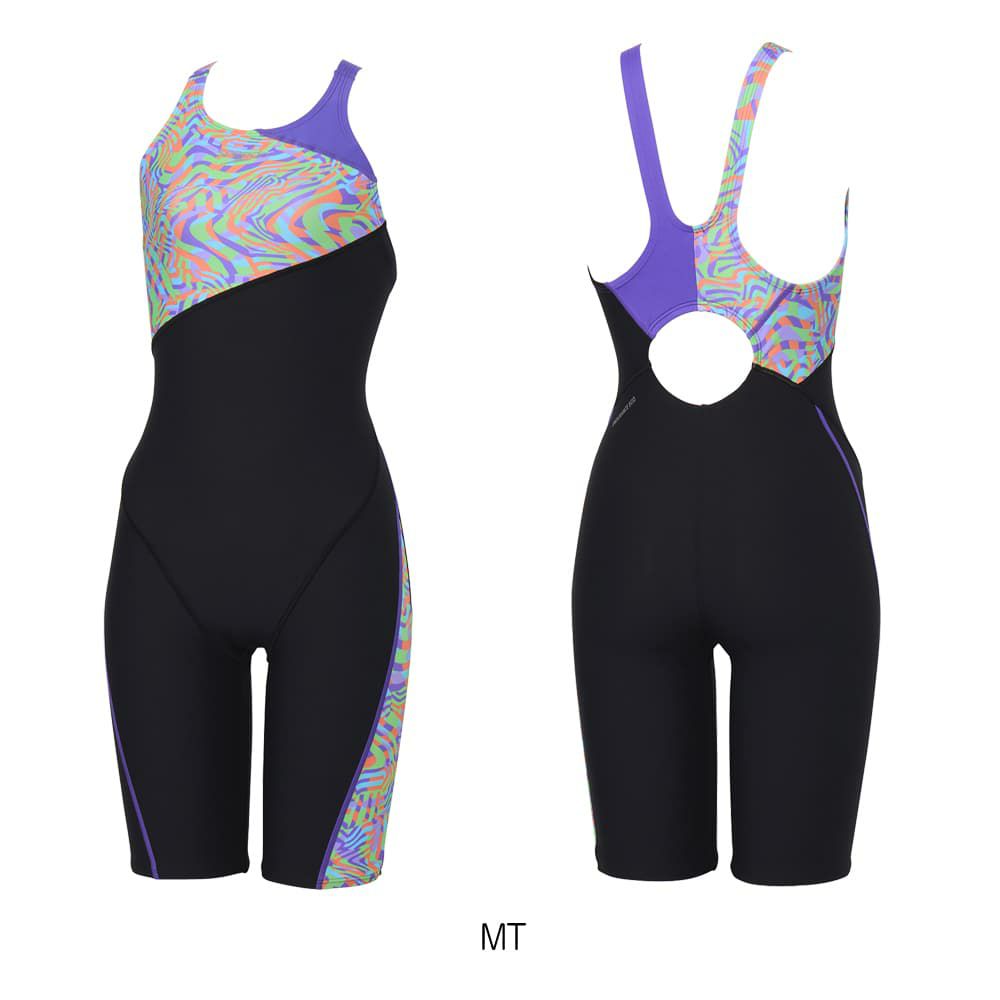 スピードSPEEDO競泳水着練習用水着レディースメイズターンズニースキンオールインワンENDURANCEECO競泳練習水着2025年秋冬モデルSTW12552