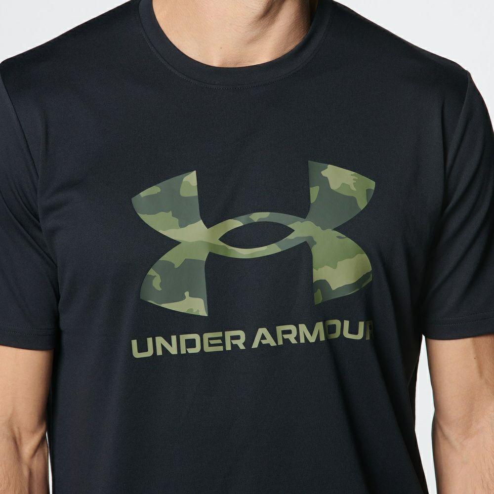 アンダーアーマーUNDERARMOURUAテックカモビッグロゴショートスリーブTシャツメンズスポーツアパレルトレーニングU1384797