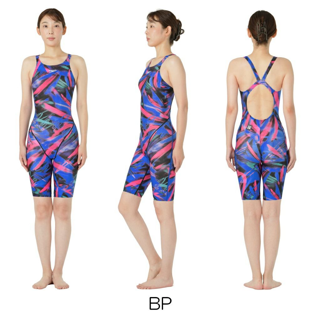 スピードSPEEDO競泳水着レディースWA承認モデルフレックスシグマカイオープンバックニースキン2 オールインワン別注モデルFLEXΣχSCW12590FZfinaマークあり