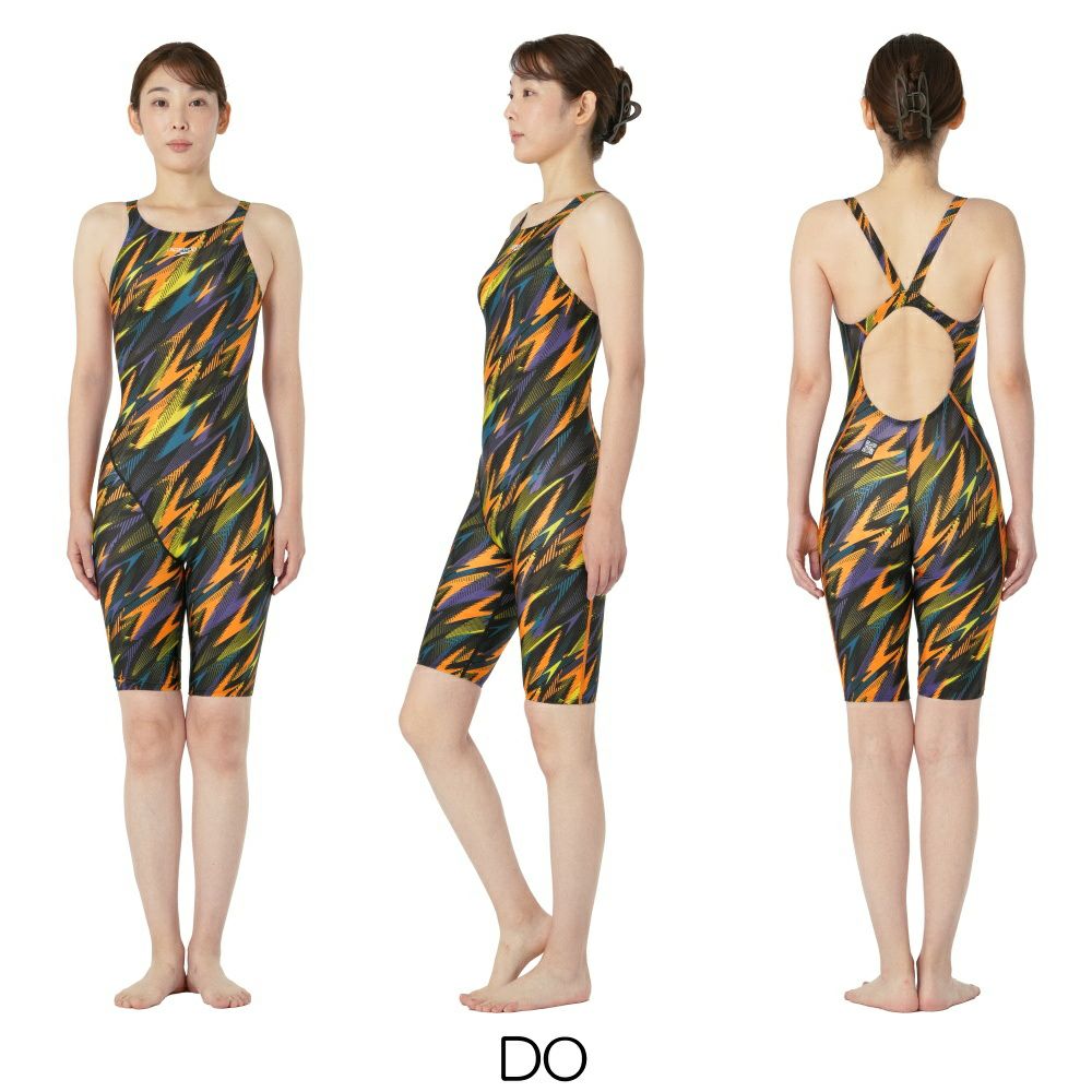 スピードSPEEDO競泳水着レディースWA承認モデルフレックスシグマカイオープンバックニースキン2 オールインワン別注モデルFLEXΣχSCW12590FZfinaマークあり