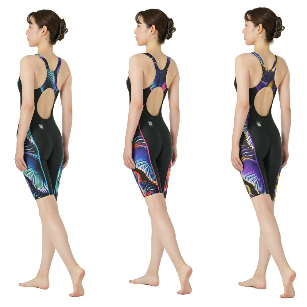 スピードSPEEDO競泳水着レディースWORLDAQUATICS承認フレックスシグマカイセミオープンバックニースキンFLEXΣχSCW12591FZ