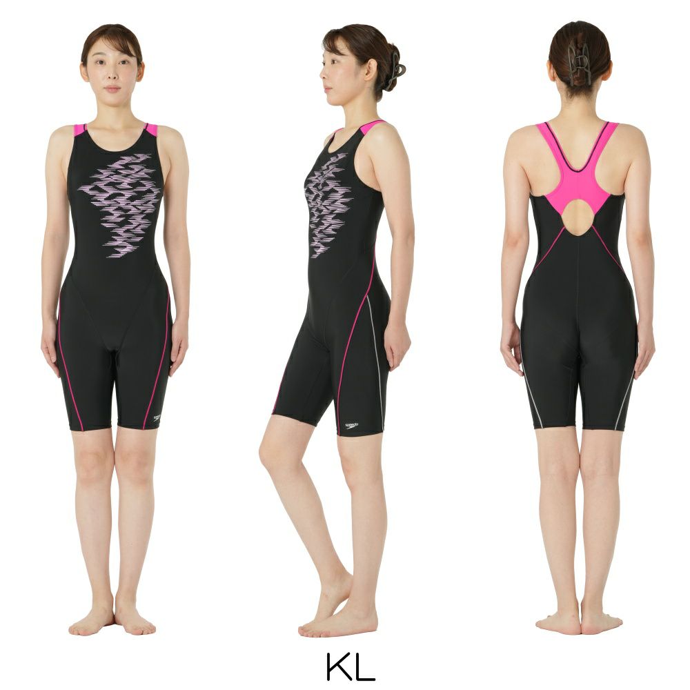 スピードSPEEDOフィットネス水着レディースウェーブブレイクルースンニースキンパッド付きUltraStretchECOSFW12595Z