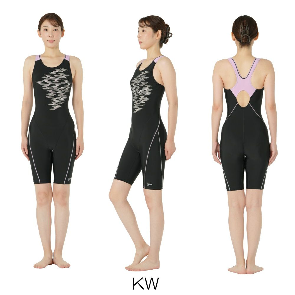 スピードSPEEDOフィットネス水着レディースウェーブブレイクルースンニースキンパッド付きUltraStretchECOSFW12595Z