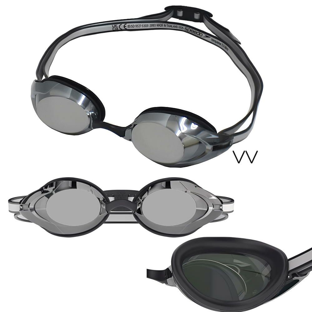 スピードSPEEDO水泳レーシングゴーグルヴァンクイッシャー3.0ミラーレンズノンクッションタイプANTI-FOGくもり止めWA承認モデル競泳2025年秋冬モデルSE02551fina承認