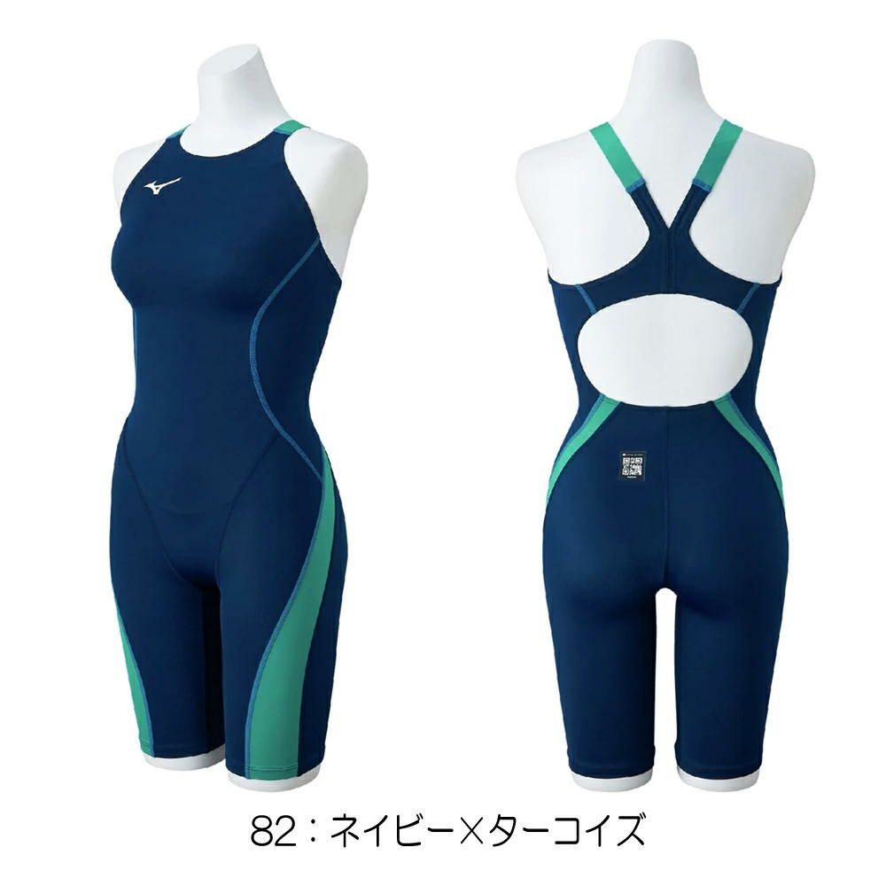 ミズノMIZUNO競泳水着レディースWA承認モデルGX・SONICSTREAMハーフスーツレースオープンバックここちUオールインワン2025年秋冬モデルN2MGC724finaマークあり