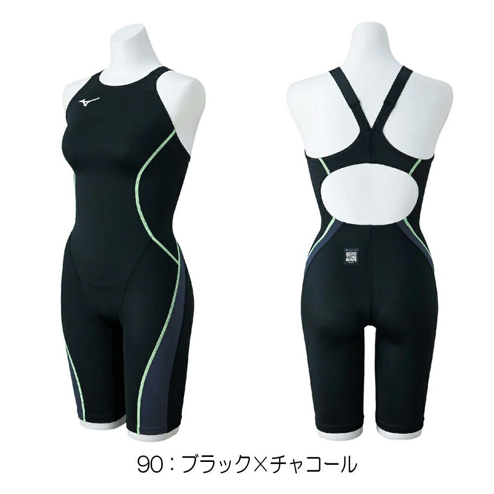 ミズノMIZUNO競泳水着レディースWA承認モデルGX・SONICSTREAMハーフスーツレースオープンバックここちUオールインワン2025年秋冬モデルN2MGC724finaマークあり