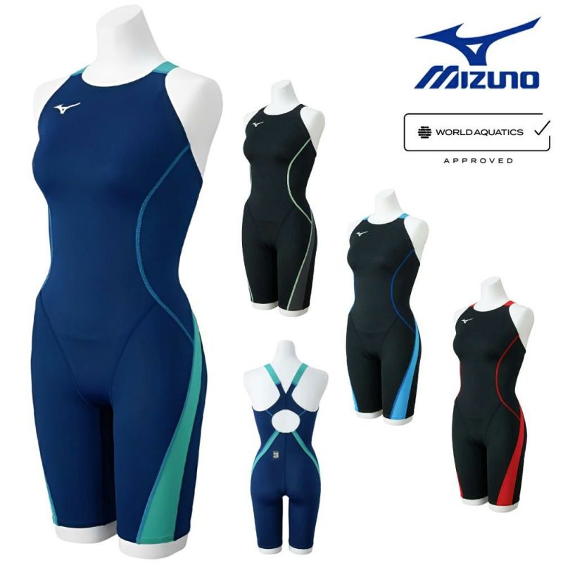 ミズノMIZUNO競泳水着レディースWA承認モデルGX・SONICSTREAMハーフスーツマスターズバックここちUオールインワン2025年秋冬モデルN2MGC734finaマークあり