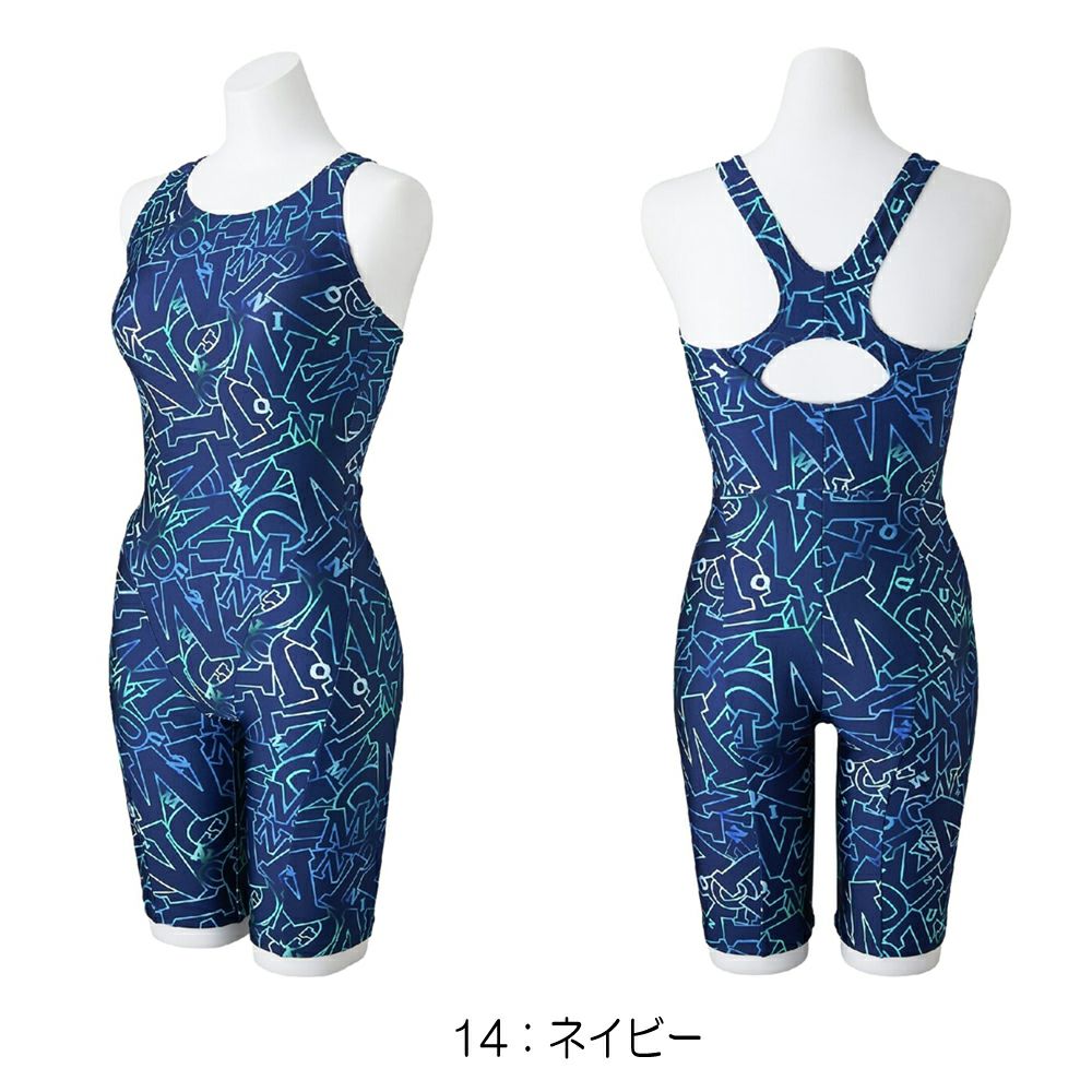 ミズノMIZUNOフィットネス水着レディースStrokeONEオールインワンパッド付き2025年秋冬モデルN2JGC813