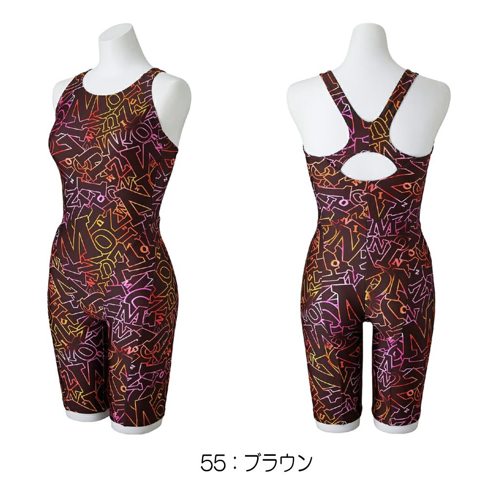 ミズノMIZUNOフィットネス水着レディースStrokeONEオールインワンパッド付き2025年秋冬モデルN2JGC813