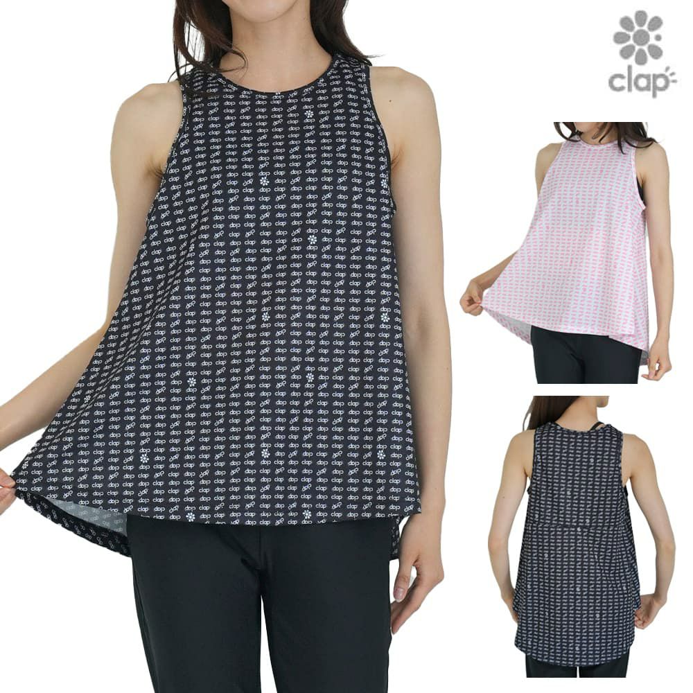 クラップCLAPオールクラップロゴフレアータンクレディーススポーツアパレルトレーニングフィットネス女性CT25018