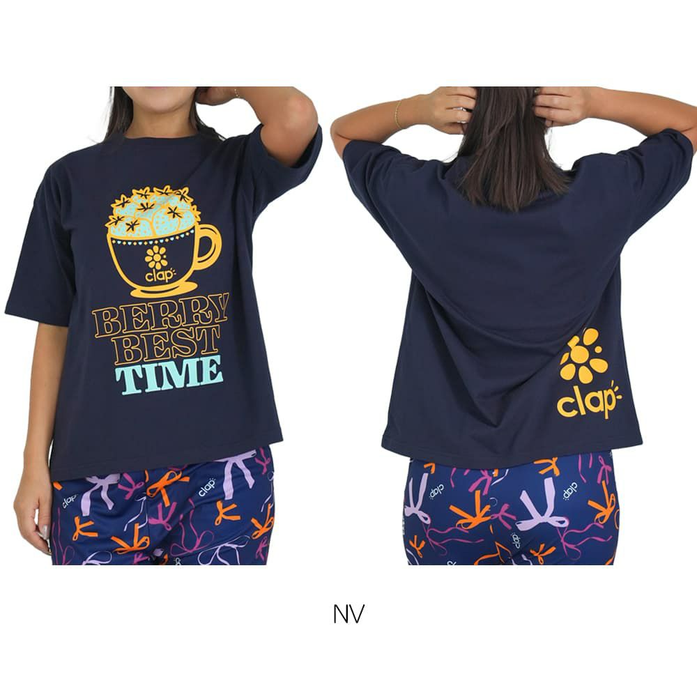 クラップCLAPクラップストロベリービッグティーレディーススポーツアパレルトレーニングフィットネス女性CTS25073