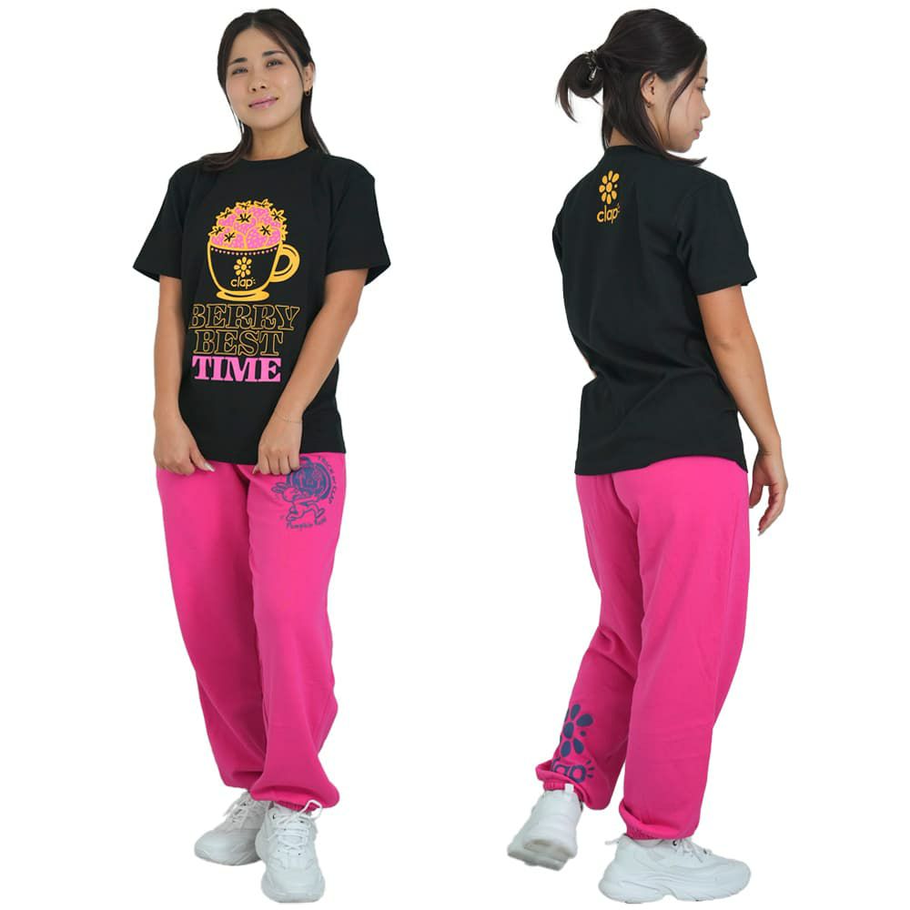 クラップCLAPクラップストロベリーティーレディーススポーツアパレルトレーニングフィットネス女性CTS25074