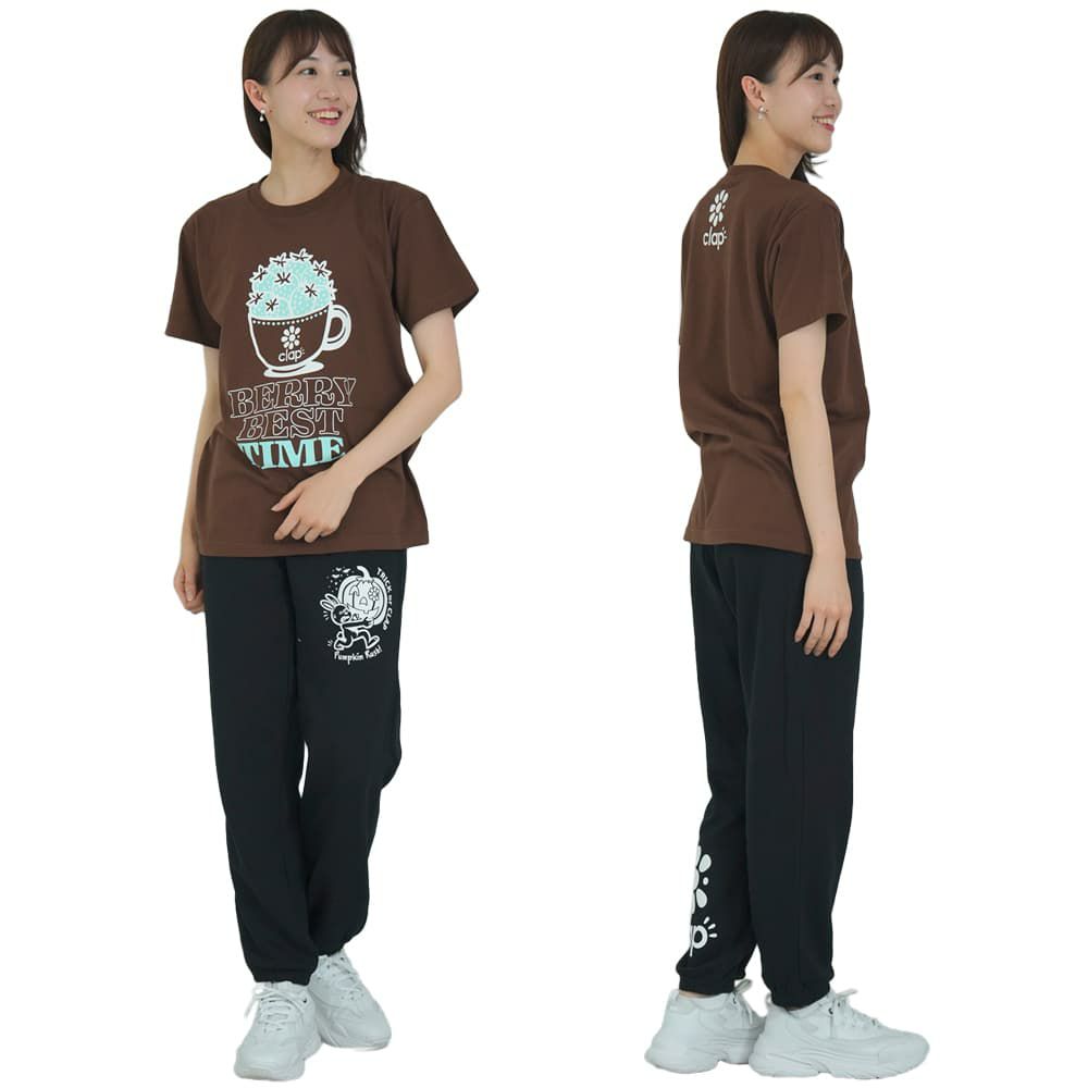 クラップCLAPクラップストロベリーティーレディーススポーツアパレルトレーニングフィットネス女性CTS25074