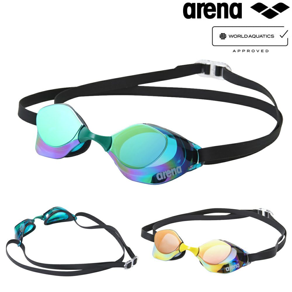 スイムゴーグルアリーナARENA水泳アクアフォーススイフトAレーシングゴーグルミラーレンズスワイプくもり止めWA承認AGL-O400MS