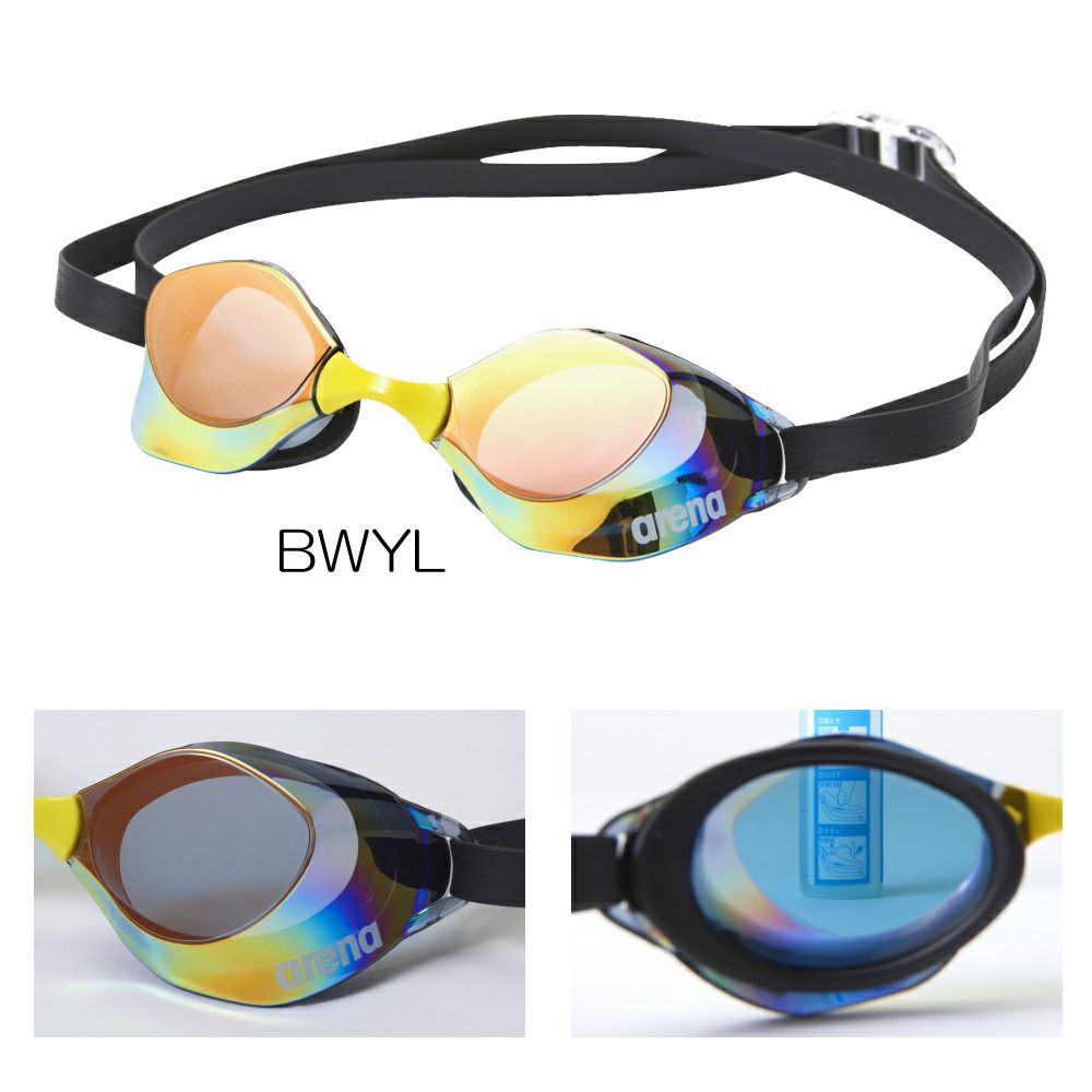 スイムゴーグルアリーナARENA水泳アクアフォーススイフトAレーシングゴーグルミラーレンズスワイプくもり止めWA承認AGL-O400MS