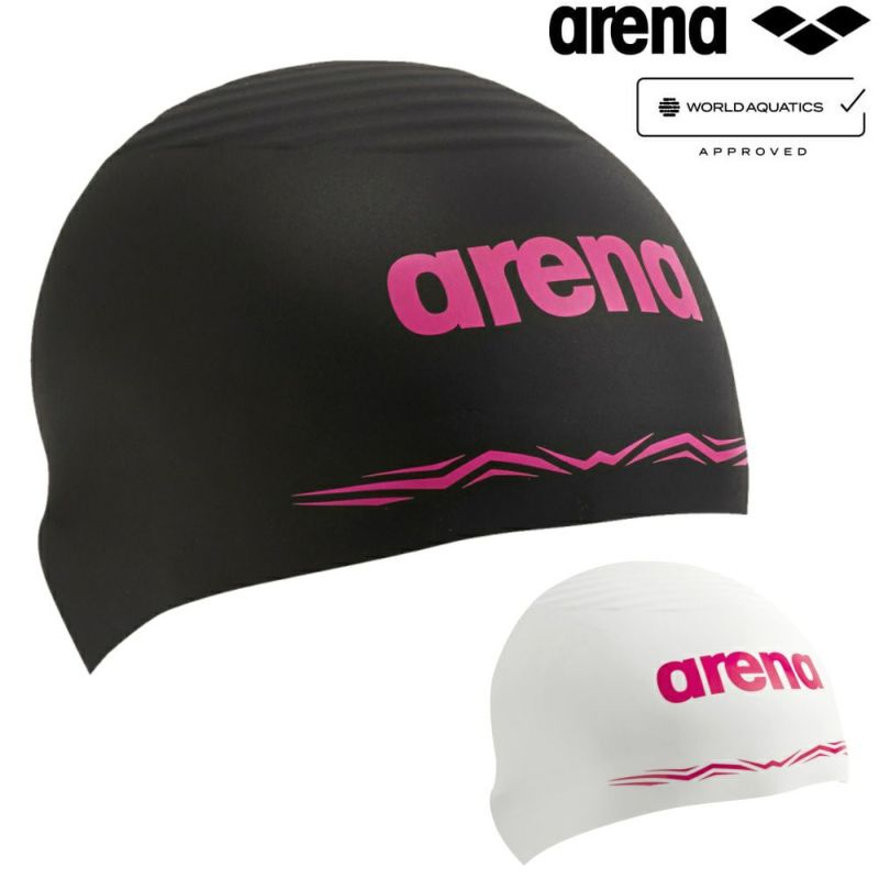 アリーナARENA水泳アクアフォースウェーブキャップレーシングシリコーンキャップソフトタイプWA承認モデルFINA承認競泳大会シリコンスイムキャップ水泳小物AS6SSC01UB