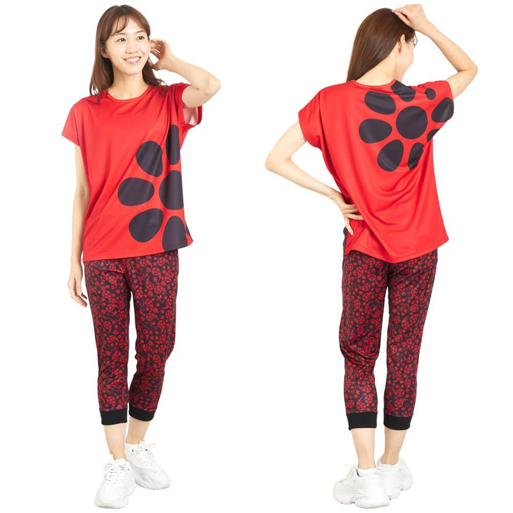 クラップCLAPペイズリークラップイーシュットレディーススポーツアパレルトレーニングフィットネス女性CE25031