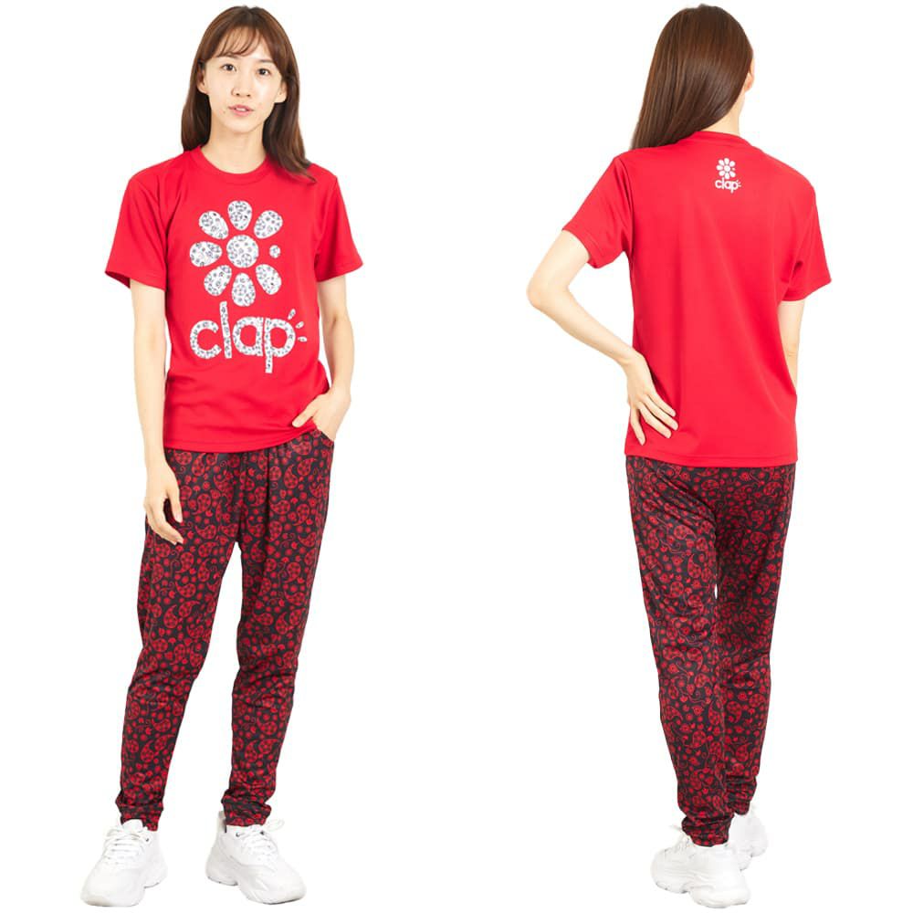 クラップCLAPペイズリークラップドライティーレディーススポーツアパレルトレーニングフィットネス女性CTS25078