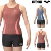 アリーナARENAフィットネス水着レディースフィットネスセパレーツYバックショートレッグ差し込みパッドパッド付きモク2WayAS5SWF40L