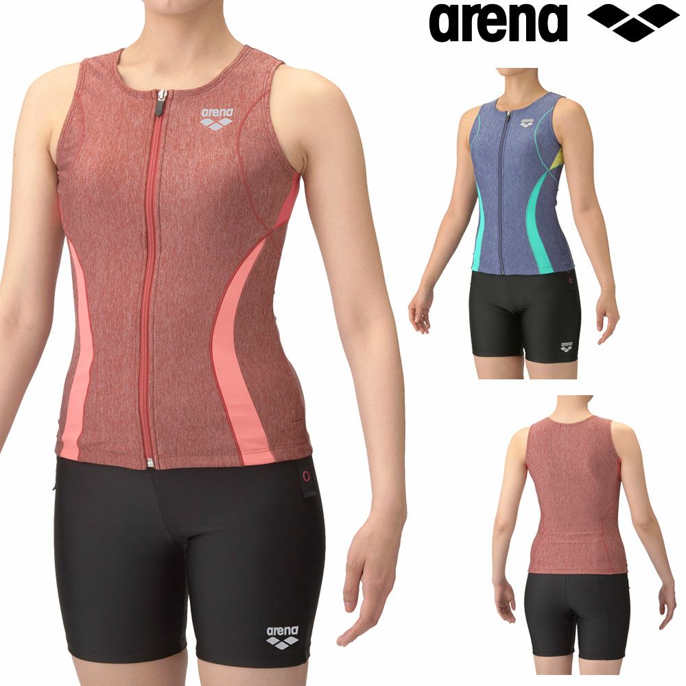 アリーナARENAフィットネス水着レディースフィットネスセパレーツカバーバックミドルレッグ差し込みパッドパッド付きモク2WayAS5SWF41L