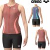 アリーナARENAフィットネス水着レディースフィットネスセパレーツカバーバックミドルレッグ差し込みパッドパッド付きモク2WayAS5SWF42L