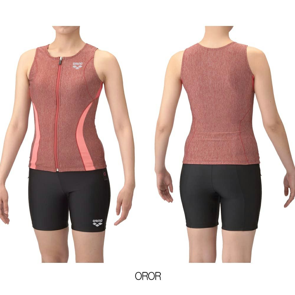 アリーナARENAフィットネス水着レディースフィットネスセパレーツカバーバックミドルレッグ差し込みパッドパッド付きモク2WayAS5SWF42L