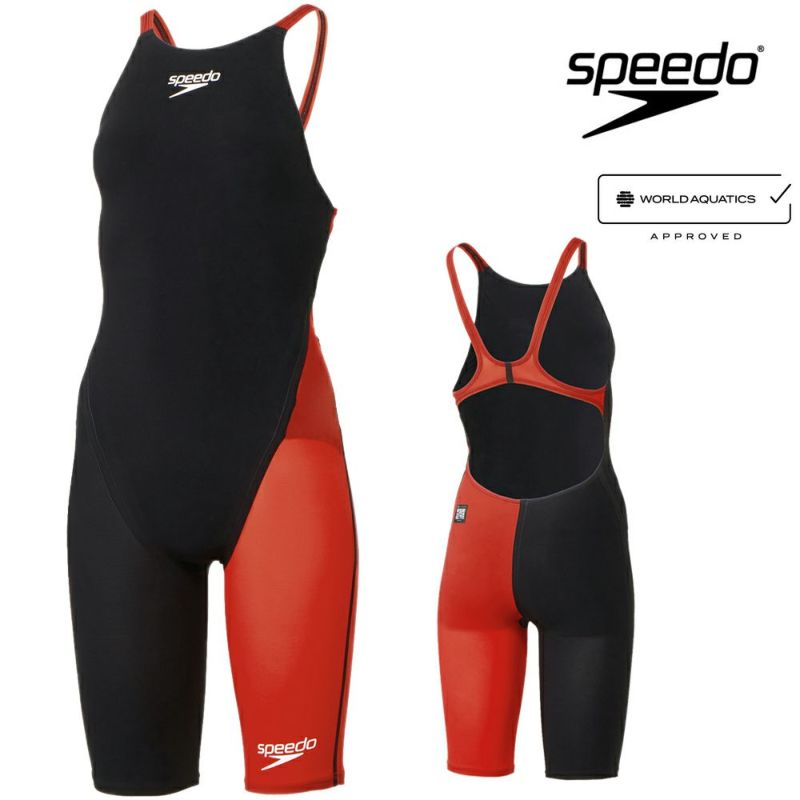 スピードSPEEDO競泳水着レディースWA承認モデルFastskinPro3ファストスキンプロ3オープンバックニースキンSCW12101Ffinaマークあり