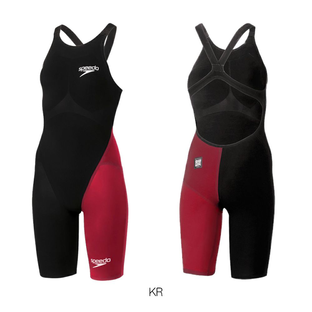 スピードSPEEDO競泳水着レディースFASTSKINFASTSKINLZRPureGLINTファストスキンレーザーピュアグリントウィメンズオープンバックニースキンWORLDAQUATICS承認競泳全種目向き高速水着SCW12410Ffinaマークあり