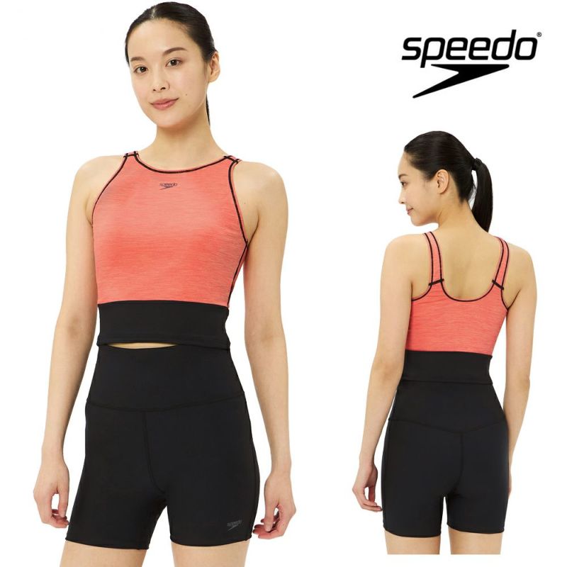 スピードSPEEDOフィットネス水着レディースミニマムパッド付きENDURANCEECOヘザーECO2024年秋冬モデルSFW22302