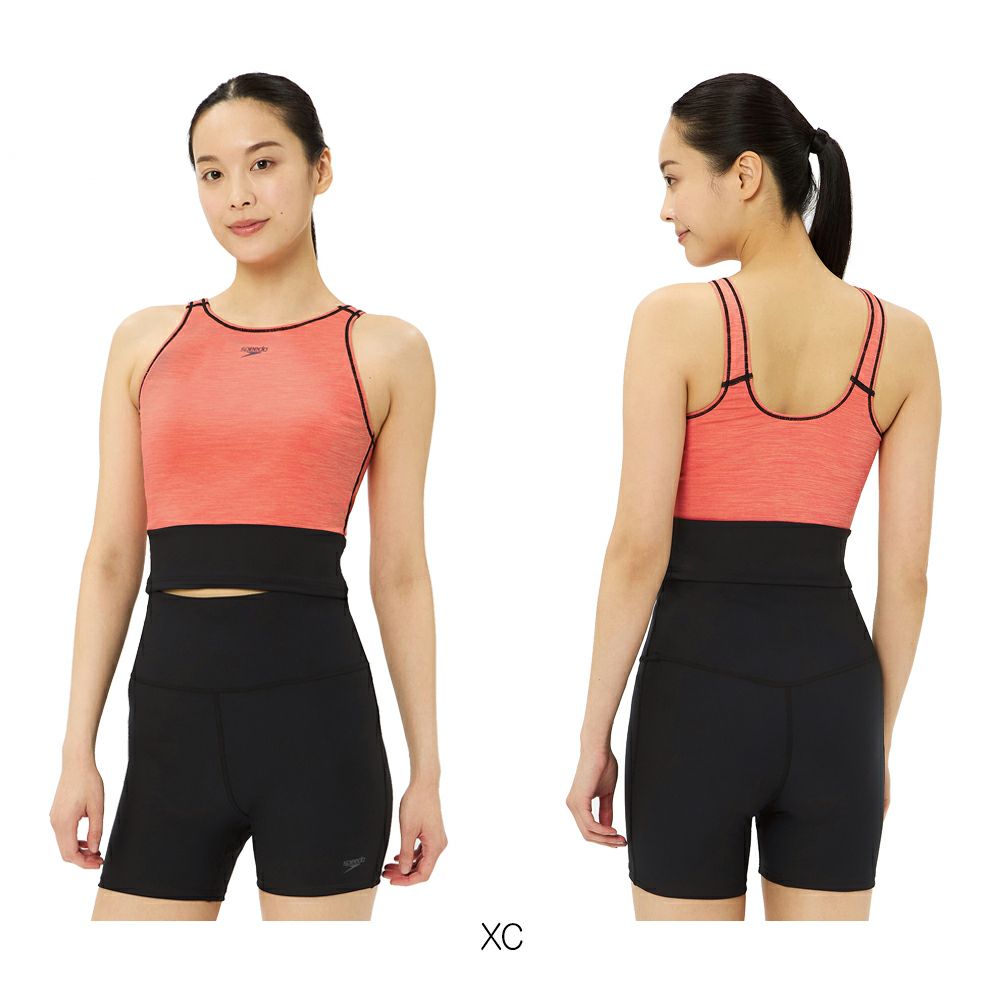 スピードSPEEDOフィットネス水着レディースミニマムパッド付きENDURANCEECOヘザーECO2024年秋冬モデルSFW22302