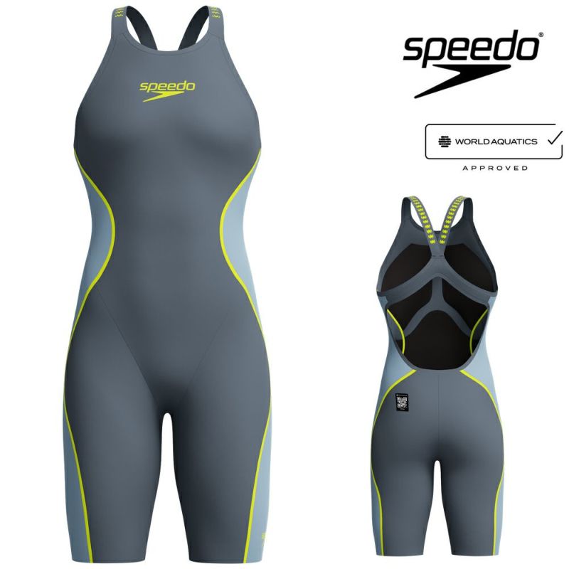 スピードSPEEDO競泳水着レディースFASTSKINLZRPureIntent2.0ファストスキンレーザーピュアインテントウィメンズオープンバックニースキンWA承認モデル短距離向き高速水着SCW12401Ffinaマークあり