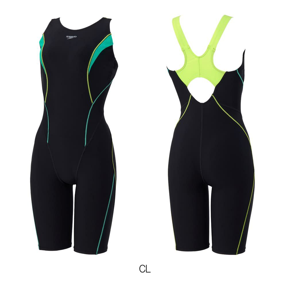 スピードSPEEDOフィットネス水着レディースフィールアップルースンニースキンオールインワンUltraStretch0パッド付き2025年秋冬モデルSFW12560