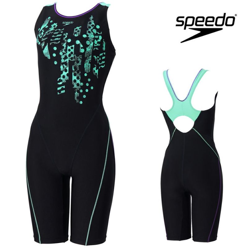スピードSPEEDOフィットネス水着レディースクラッシュドットルースンニースキンオールインワンUltraStretch0パッド付き2025年秋冬モデルSFW12563